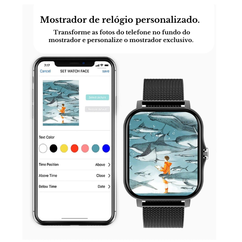 Relógio Inteligente Smartwatch á Prova D´água - Frete Grátis