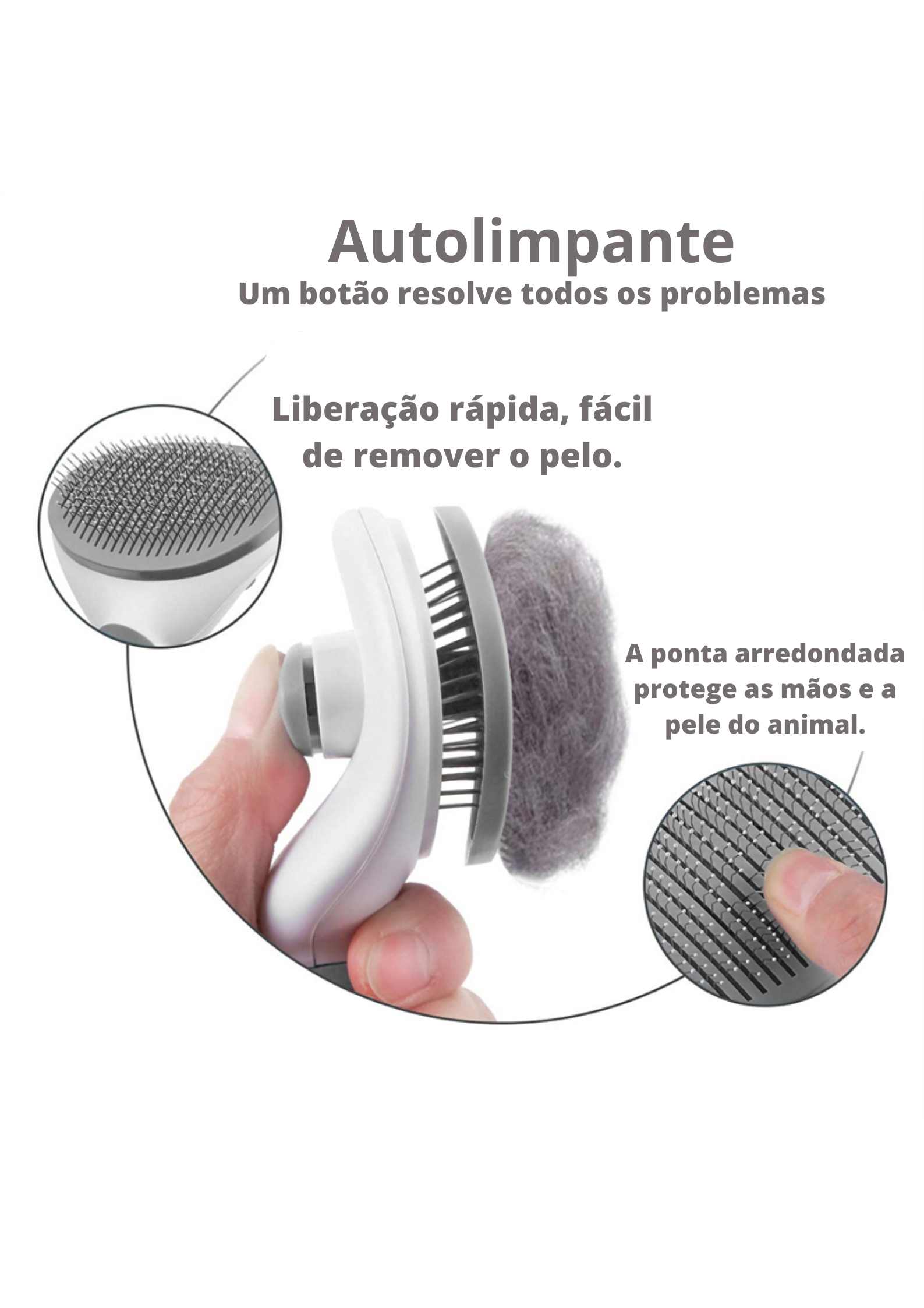 Escova de limpeza para cães e gatos