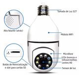 Câmera de Vigilância com Lâmpada 5G E27: Monitoramento Inteligente